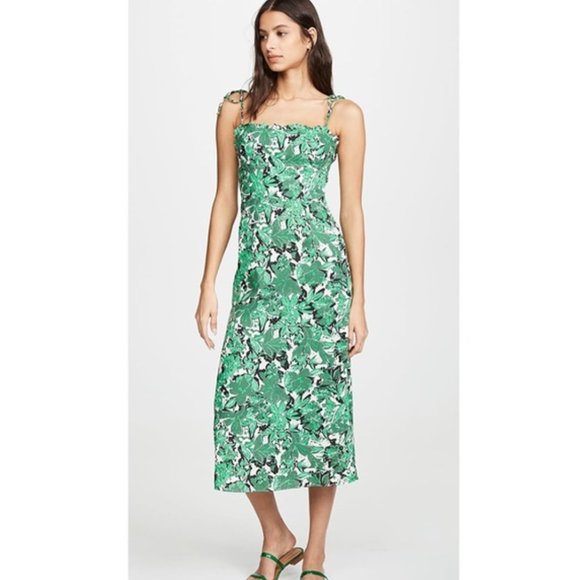Free People Dresses & Skirts - Free People Beach Party Midi Dress in Green Combo